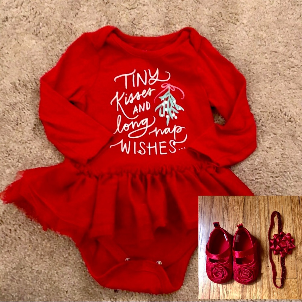 Baby girls Christmas set 6-9m